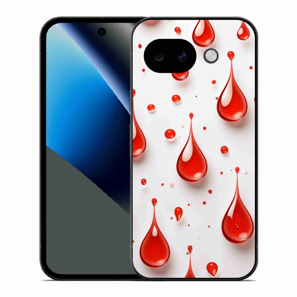 Gelový kryt mmCase na Google Pixel 10a - červené kapky