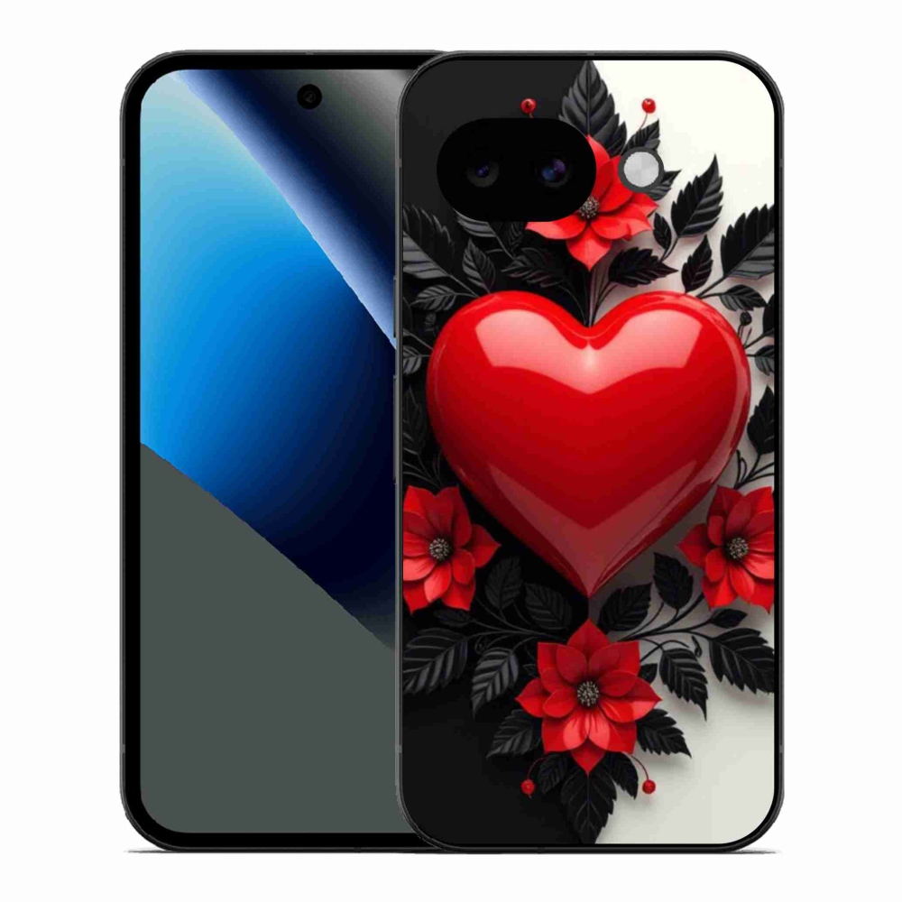 Gelový kryt mmCase na Google Pixel 10a - červené srdce