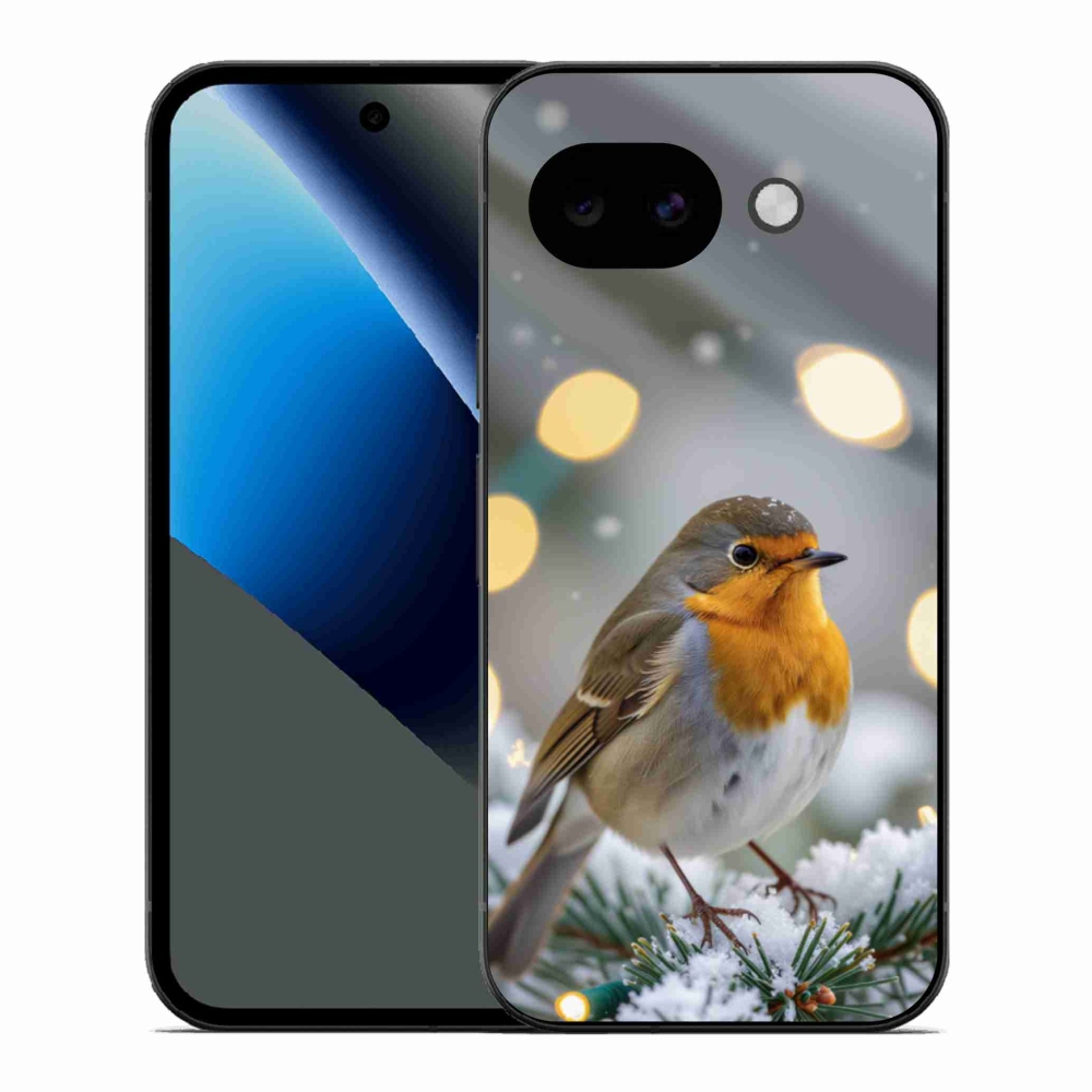 Gelový kryt mmCase na Google Pixel 10a - červenka v zimě