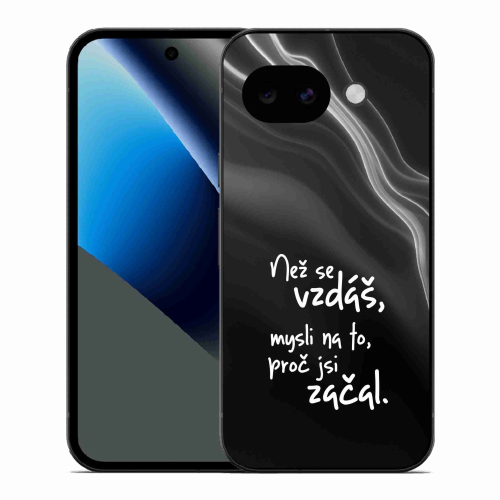 Gelový kryt mmCase na Google Pixel 10a - citát 2 černé pozadí