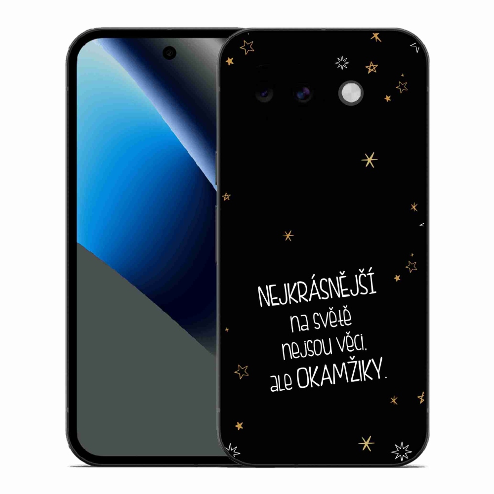 Gelový kryt mmCase na Google Pixel 10a - citát 4 černé pozadí