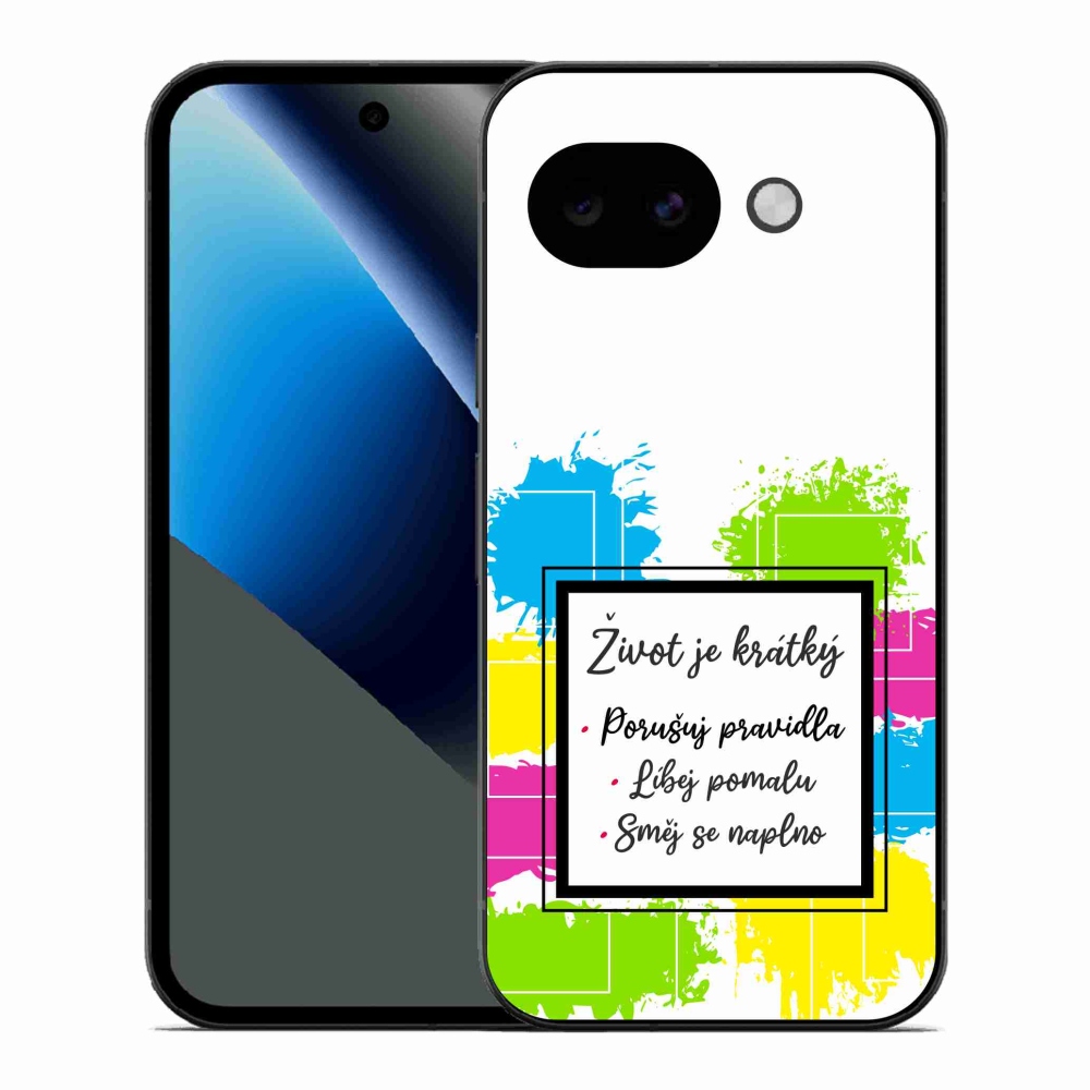 Gelový kryt mmCase na Google Pixel 10a - citát 5 bílé pozadí