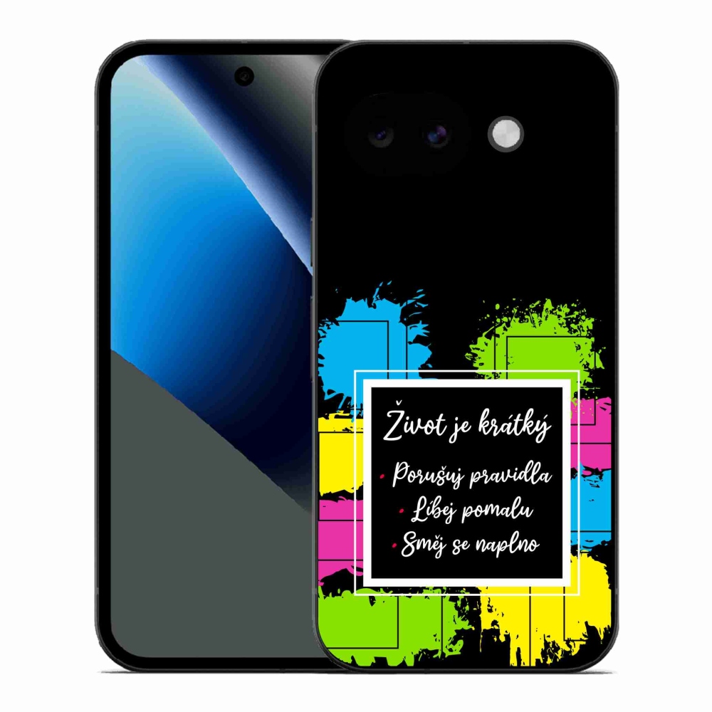 Gelový kryt mmCase na Google Pixel 10a - citát 5 černé pozadí