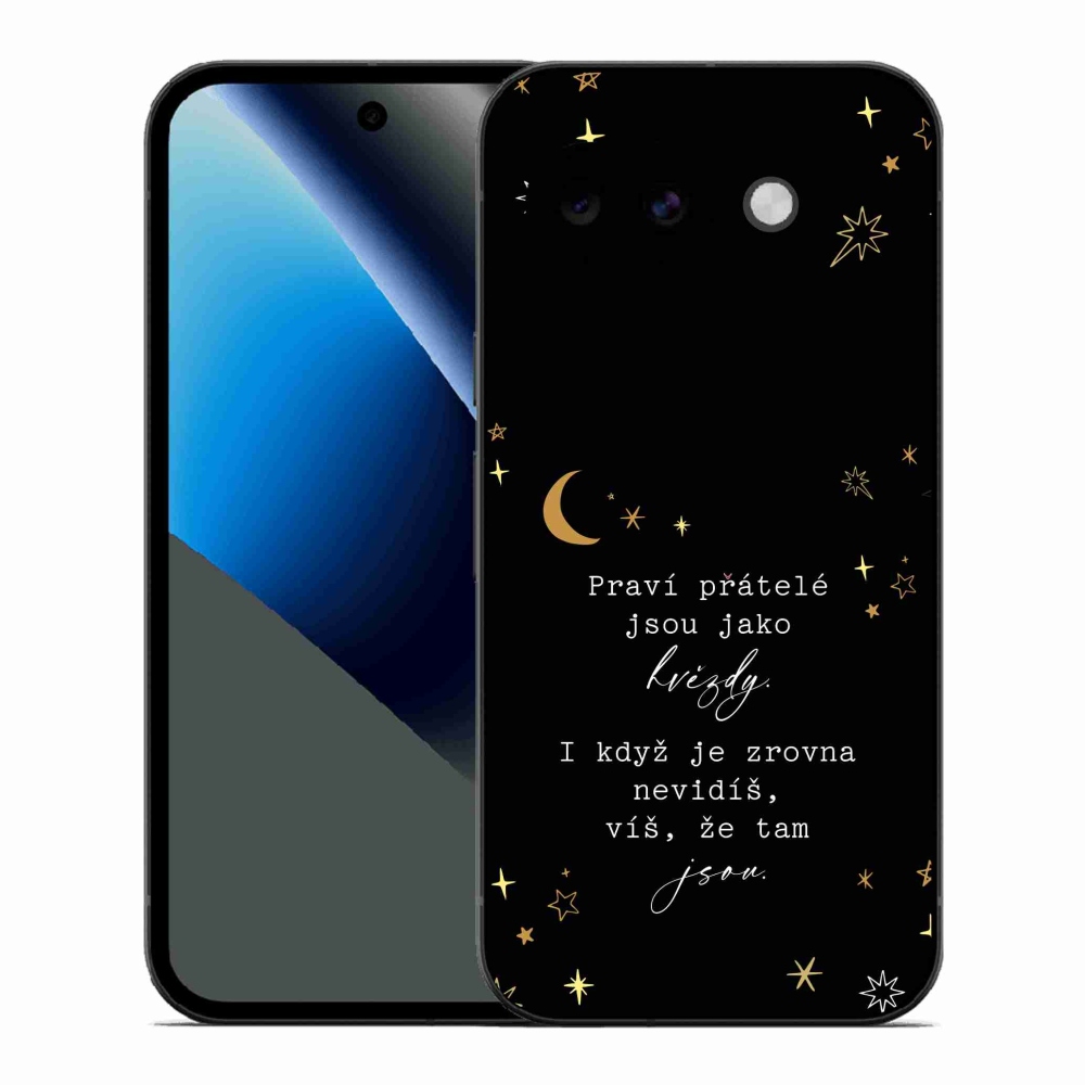 Gelový kryt mmCase na Google Pixel 10a - citát 6 černé pozadí