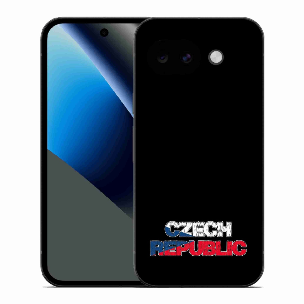 Gelový kryt mmCase na Google Pixel 10a - Czech Republic černé pozadí