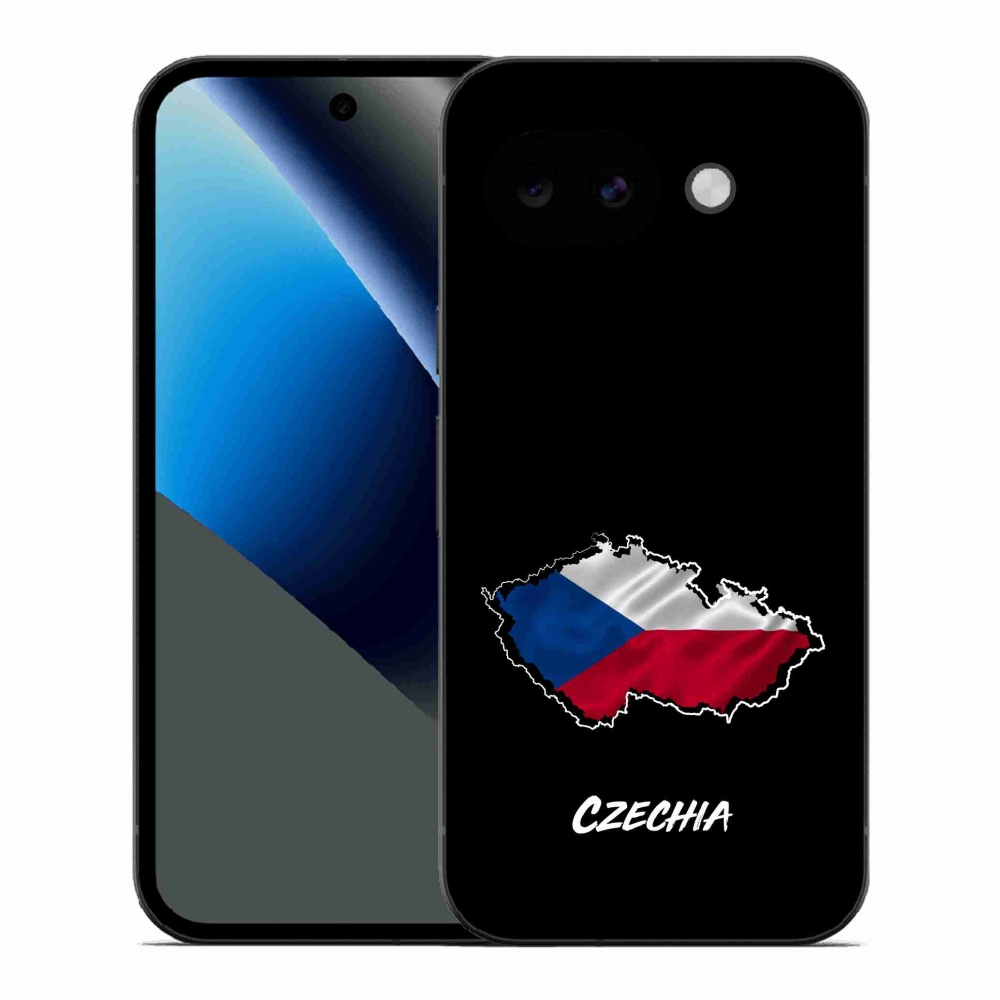 Gelový kryt mmCase na Google Pixel 10a - Czechia černé pozadí