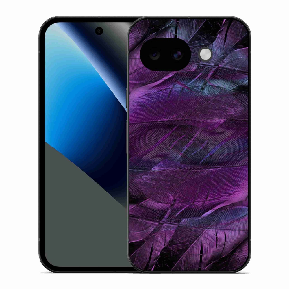 Gelový kryt mmCase na Google Pixel 10a - fialová pírka