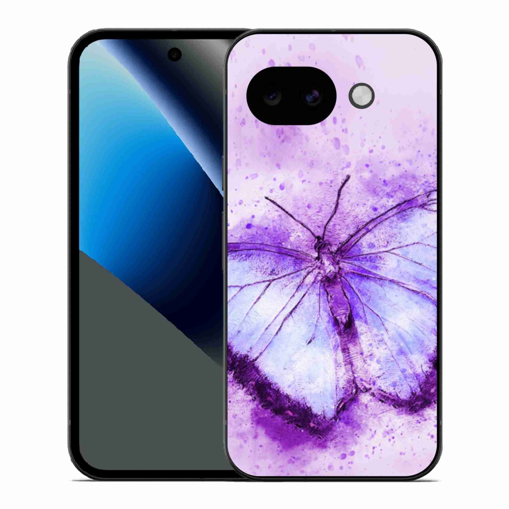 Gelový kryt mmCase na Google Pixel 10a - fialový motýl