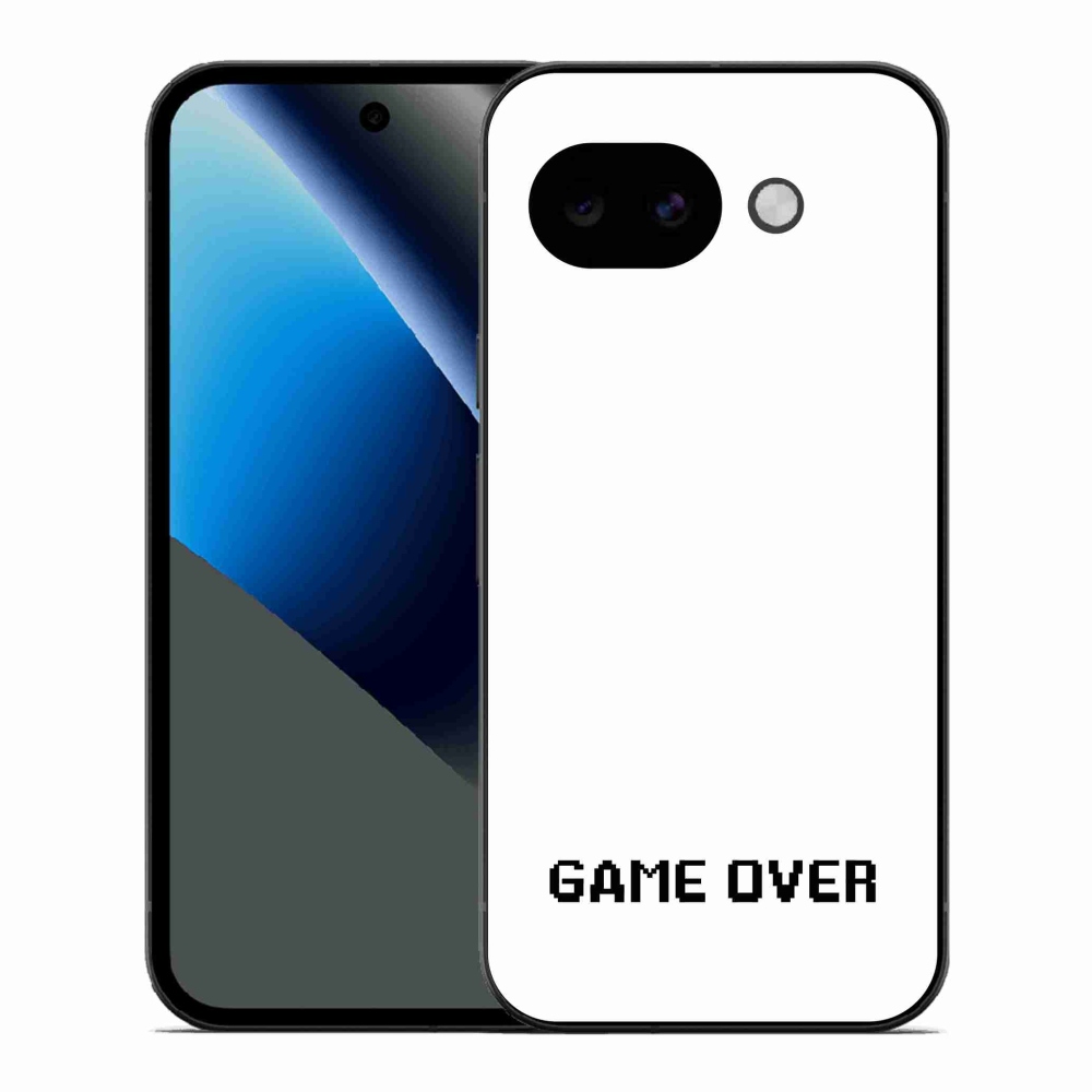 Gelový kryt mmCase na Google Pixel 10a - game over bílé pozadí