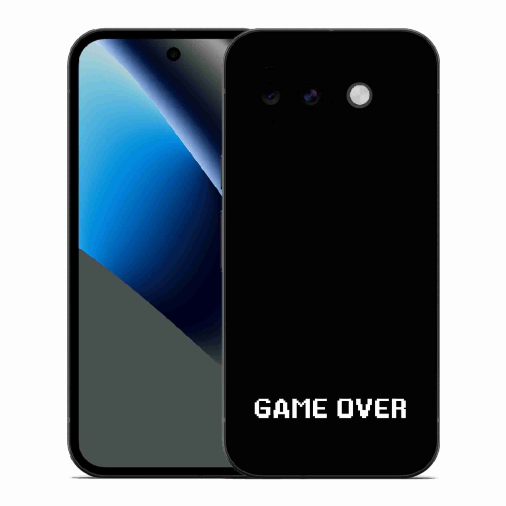 Gelový kryt mmCase na Google Pixel 10a - game over černé pozadí