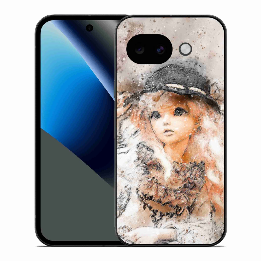 Gelový kryt mmCase na Google Pixel 10a - holčička s kloboukem