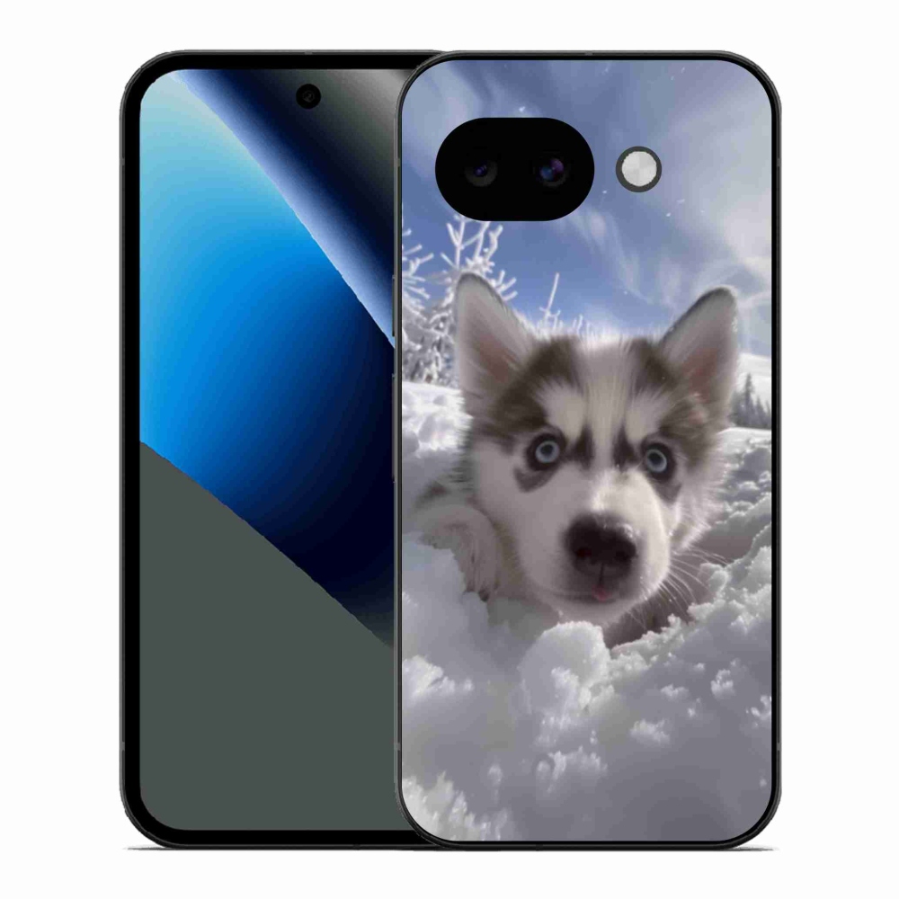 Gelový kryt mmCase na Google Pixel 10a - husky ve sněhu