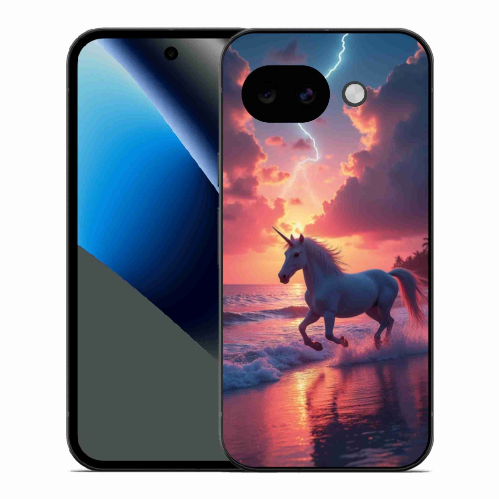 Gelový kryt mmCase na Google Pixel 10a - jednorožec na pláži
