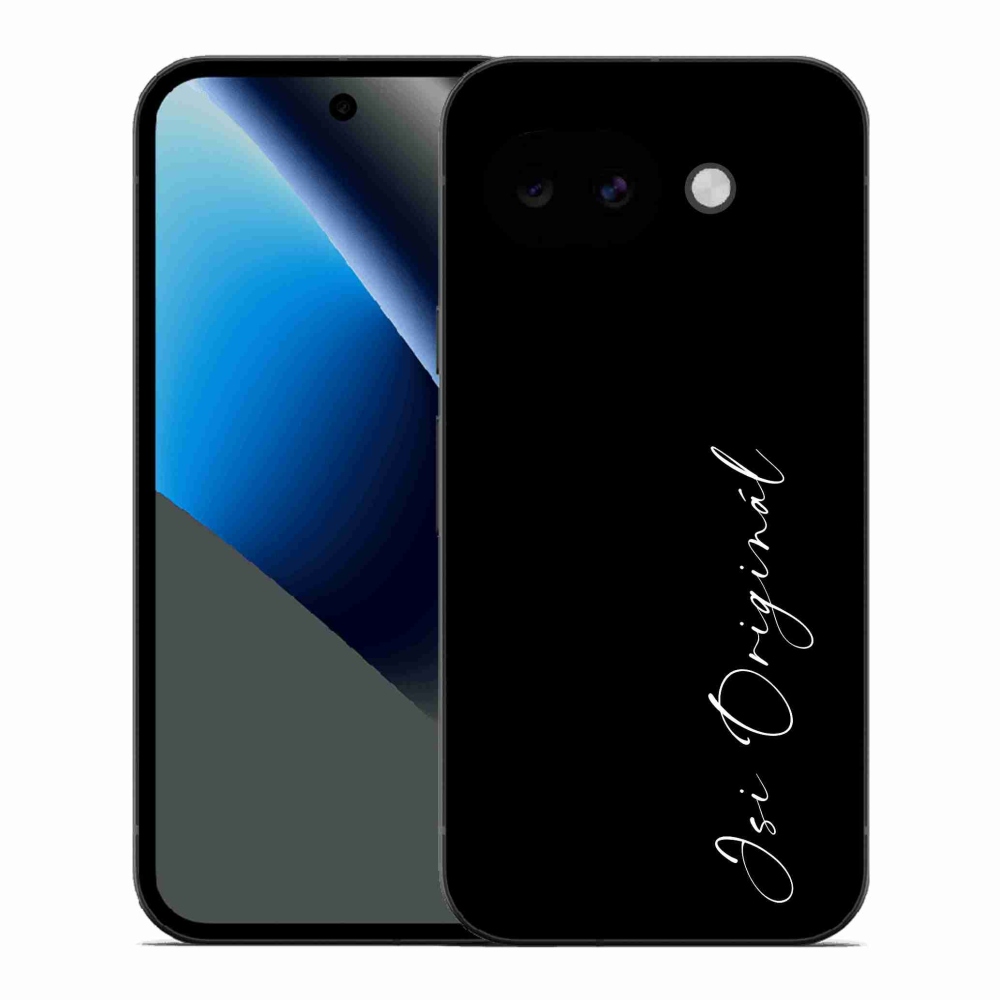 Gelový kryt mmCase na Google Pixel 10a - jsi originál černé pozadí