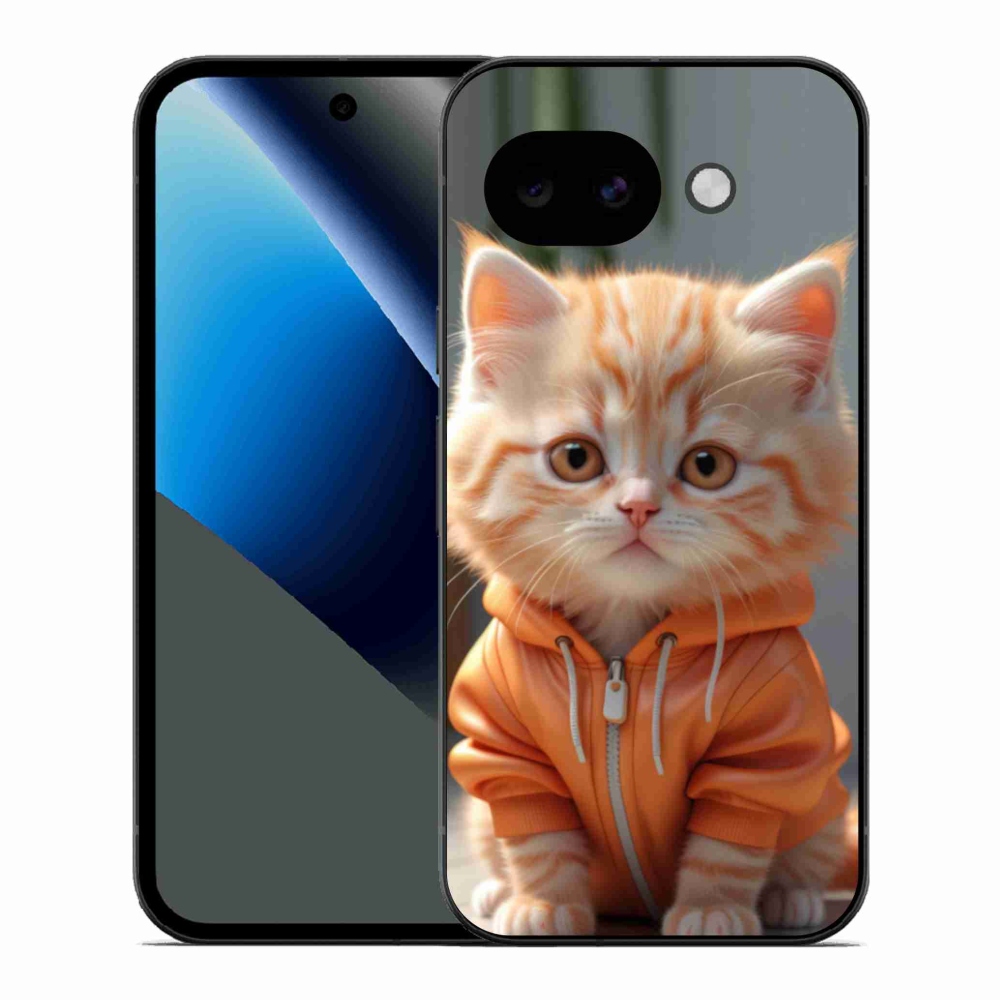Gelový kryt mmCase na Google Pixel 10a - kotě v mikině