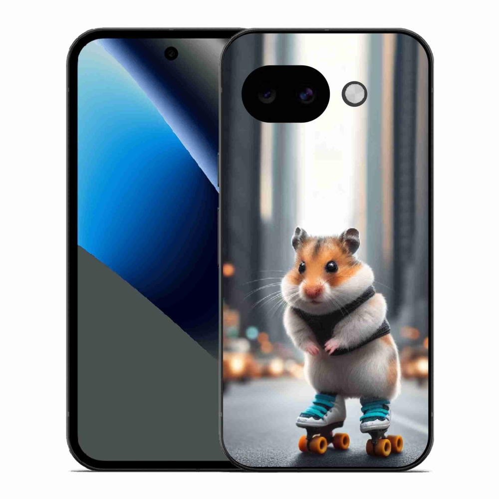 Gelový kryt mmCase na Google Pixel 10a - křeček na bruslích