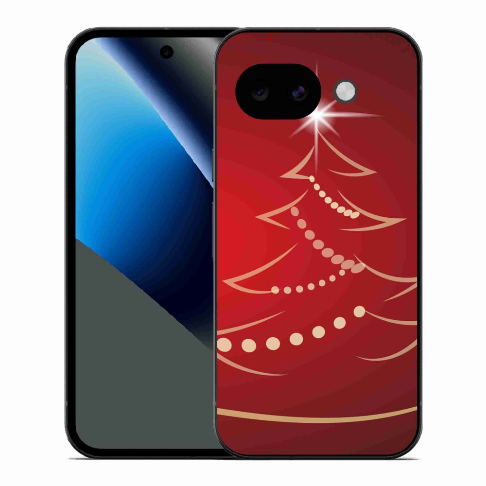 Gelový kryt mmCase na Google Pixel 10a - kreslený vánoční stromek