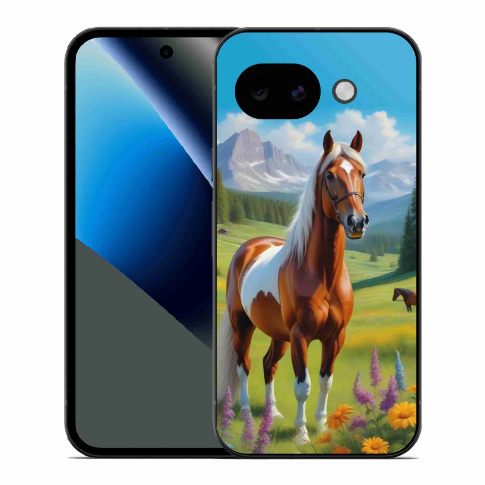 Gelový kryt mmCase na Google Pixel 10a - kůň na louce
