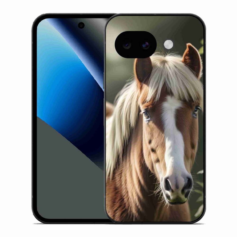 Gelový kryt mmCase na Google Pixel 10a - kůň se světlou hřívou
