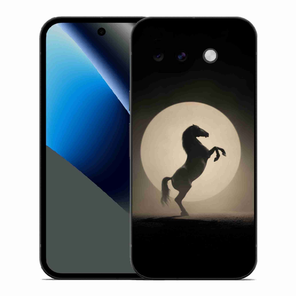 Gelový kryt mmCase na Google Pixel 10a - kůň v siluetě