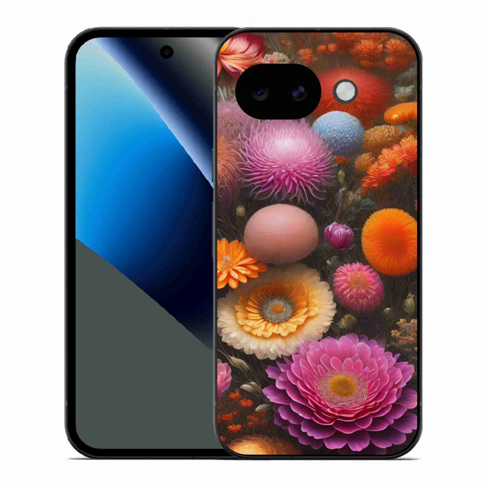 Gelový kryt mmCase na Google Pixel 10a - květinová kompozice