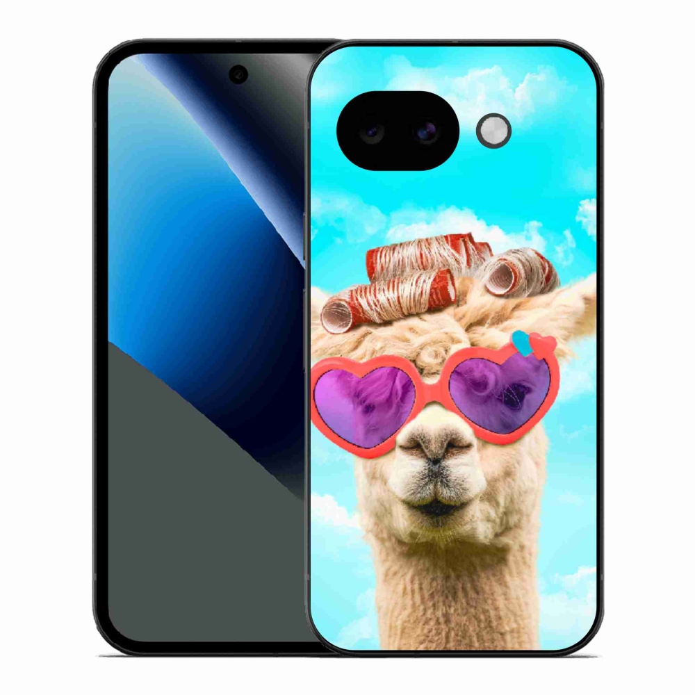Gelový kryt mmCase na Google Pixel 10a - lama s brýlemi