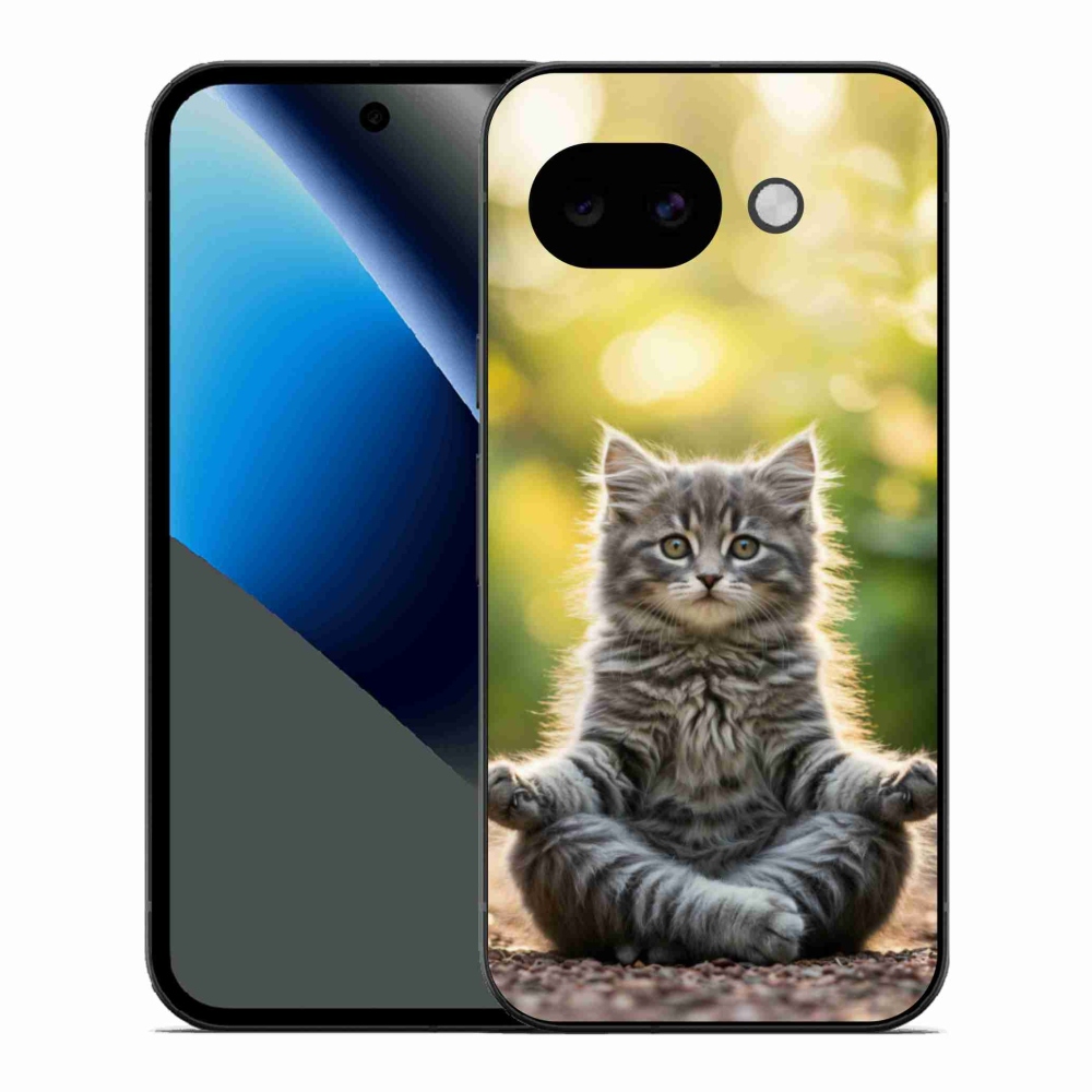 Gelový kryt mmCase na Google Pixel 10a - meditující kotě
