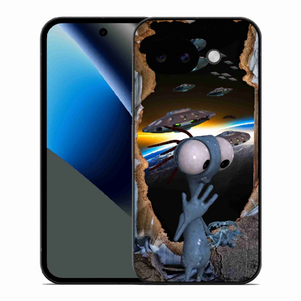 Gelový kryt mmCase na Google Pixel 10a - mimozemšťan