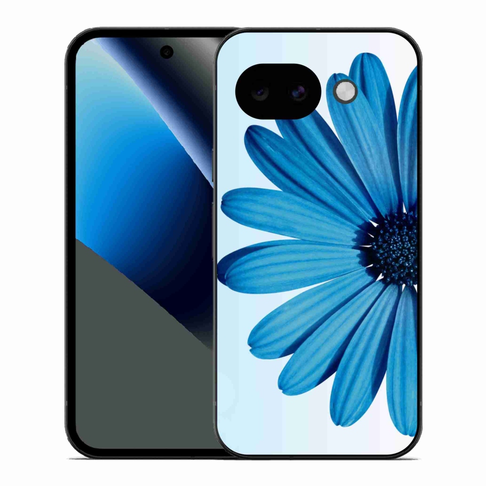 Gelový kryt mmCase na Google Pixel 10a - modrá kopretina