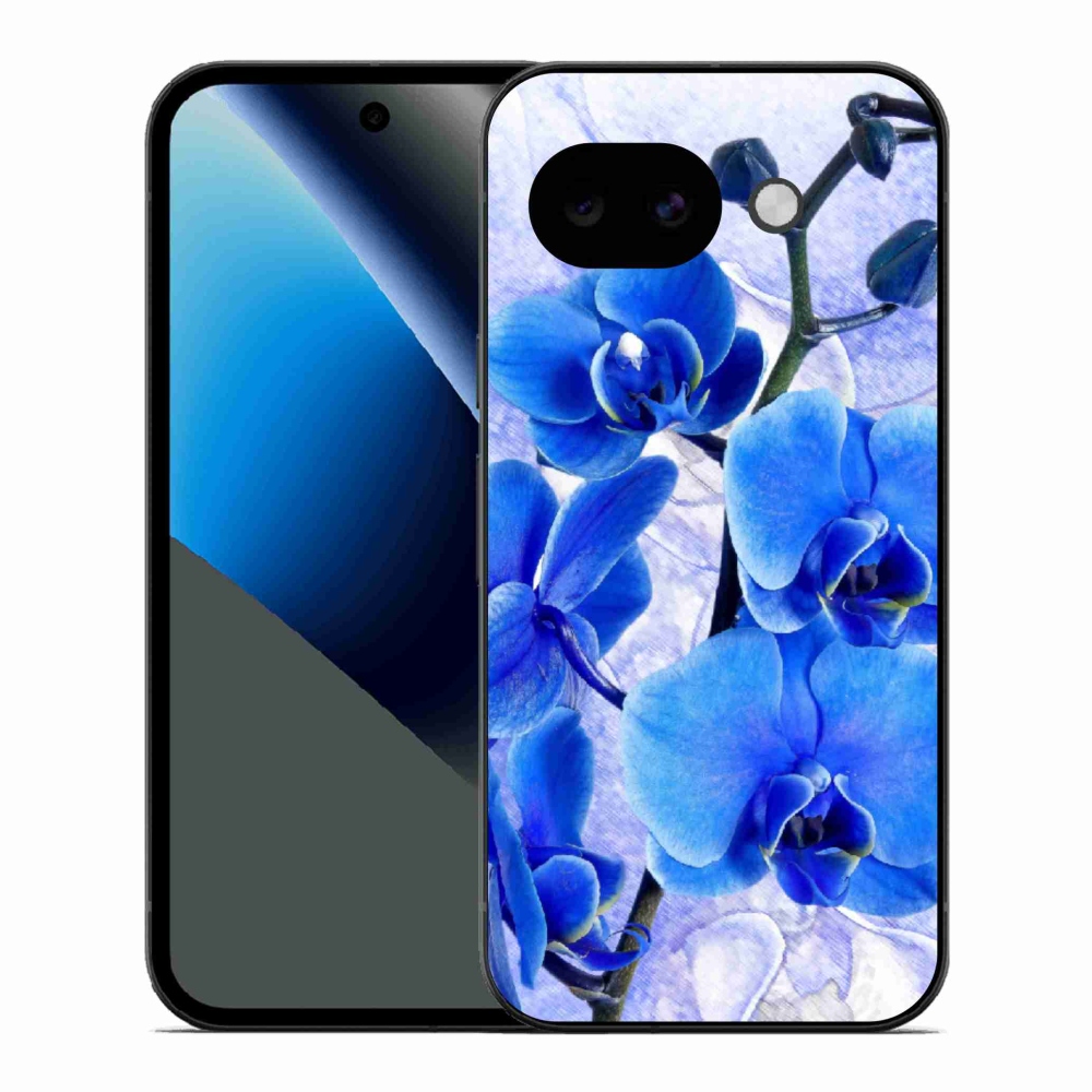 Gelový kryt mmCase na Google Pixel 10a - modré květy
