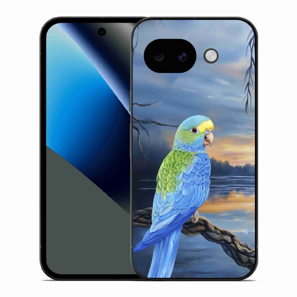 Gelový kryt mmCase na Google Pixel 10a - modrý papoušek