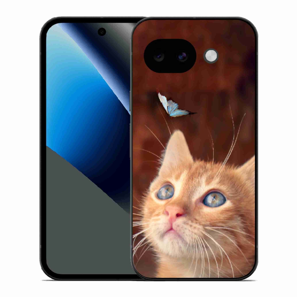 Gelový kryt mmCase na Google Pixel 10a - motýl a kotě