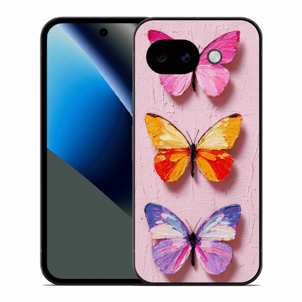 Gelový kryt mmCase na Google Pixel 10a - motýlí trojice
