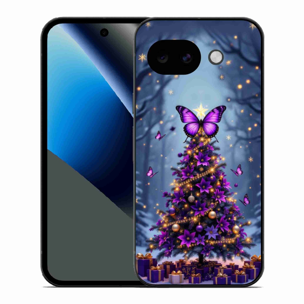 Gelový kryt mmCase na Google Pixel 10a - motýlí vánoční stromek