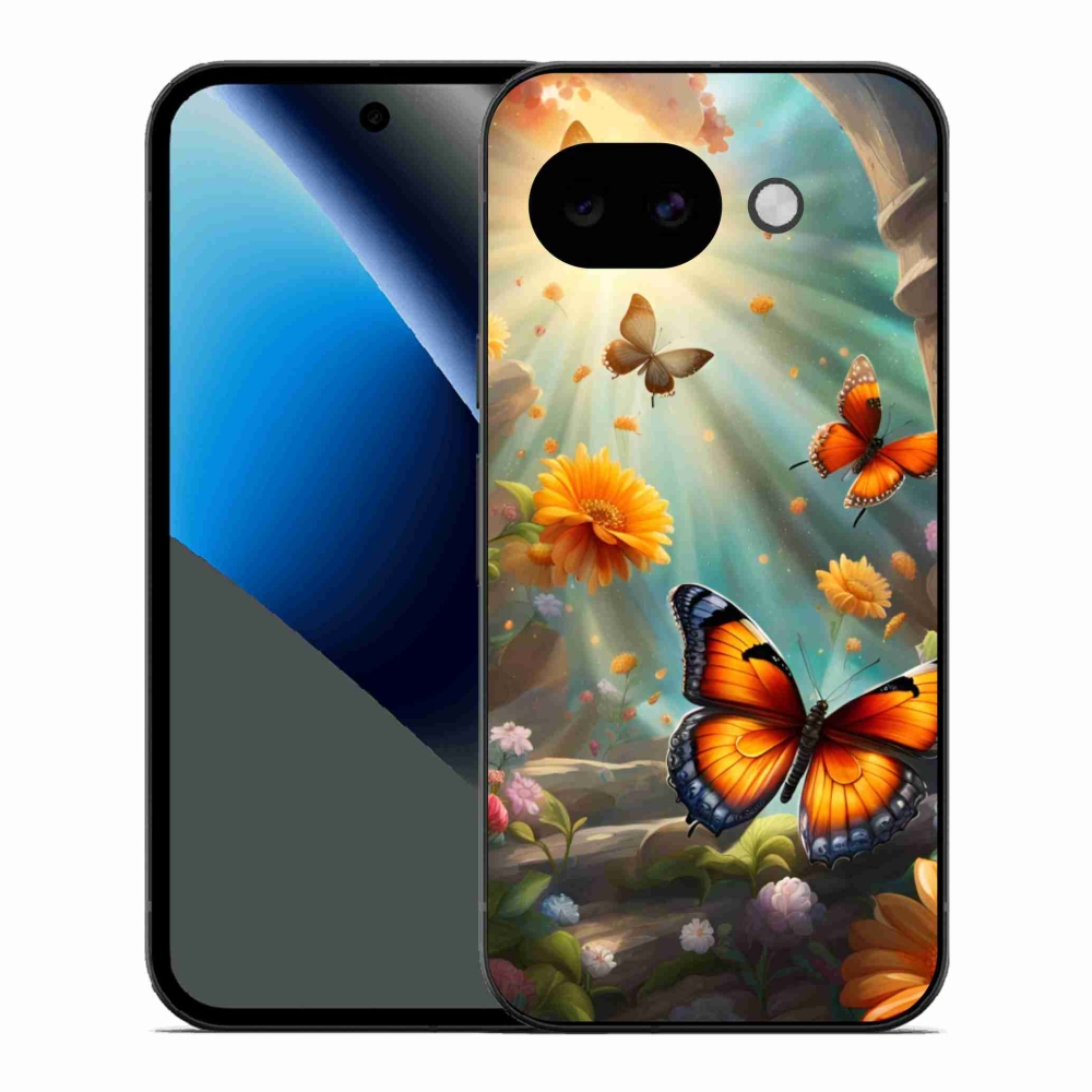 Gelový kryt mmCase na Google Pixel 10a - motýlí zahrada 2