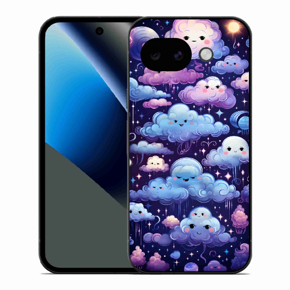 Gelový kryt mmCase na Google Pixel 10a - mráčky