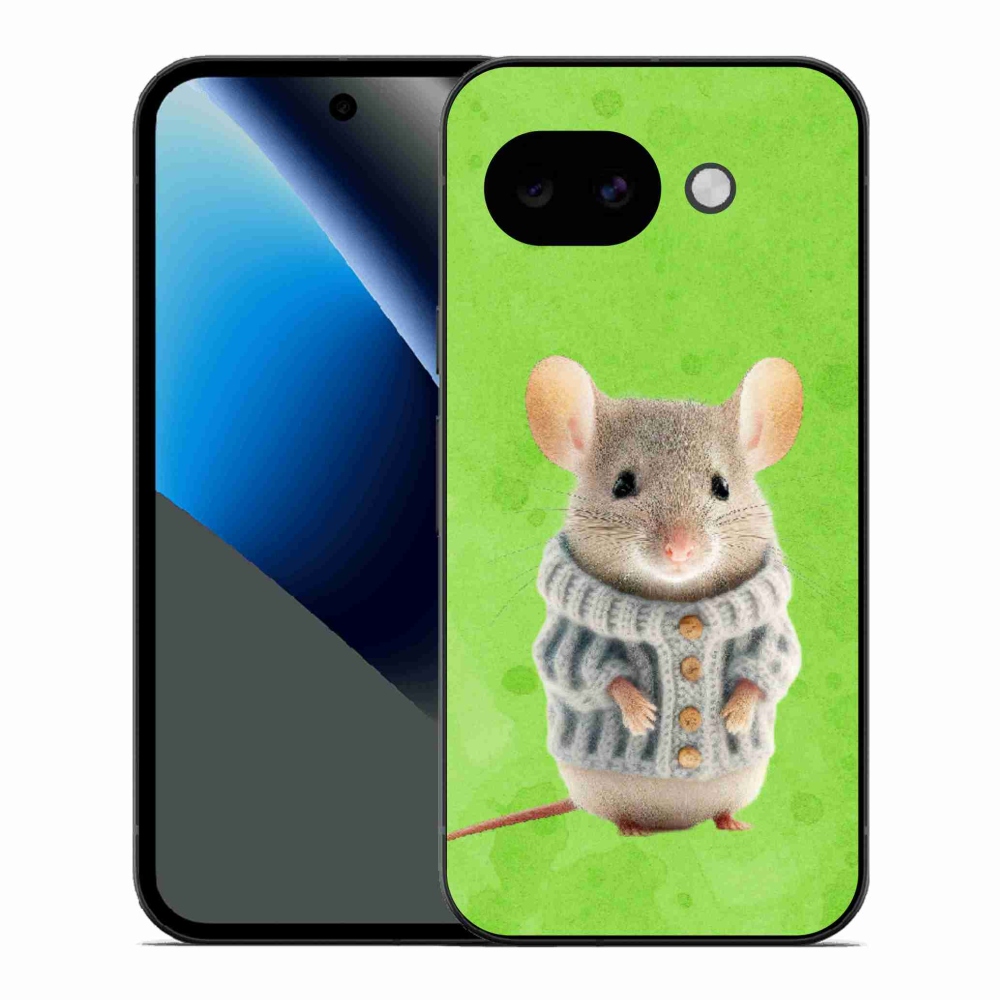 Gelový kryt mmCase na Google Pixel 10a - myška ve svetru