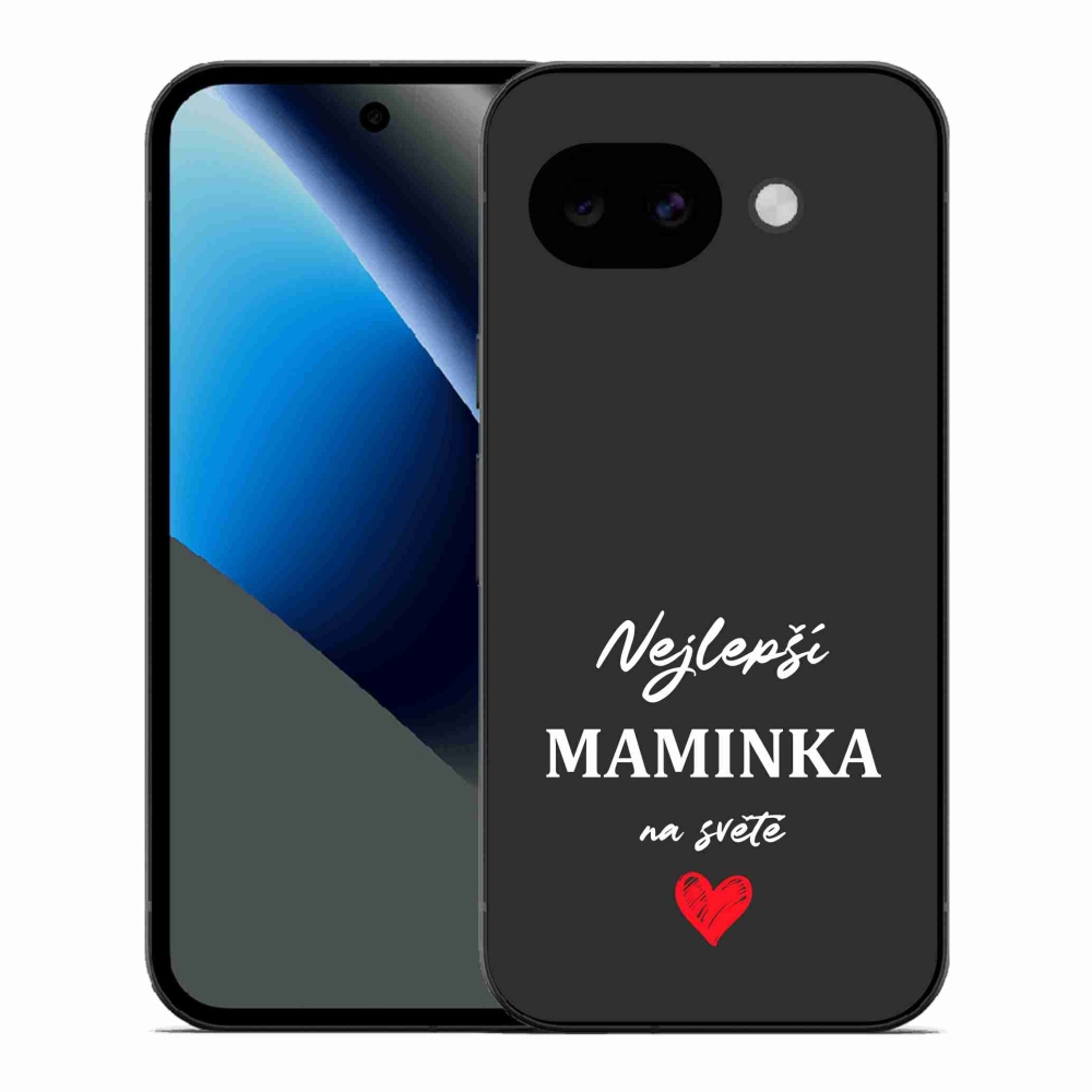 Gelový kryt mmCase na Google Pixel 10a - nejlepší maminka 1 černé pozadí