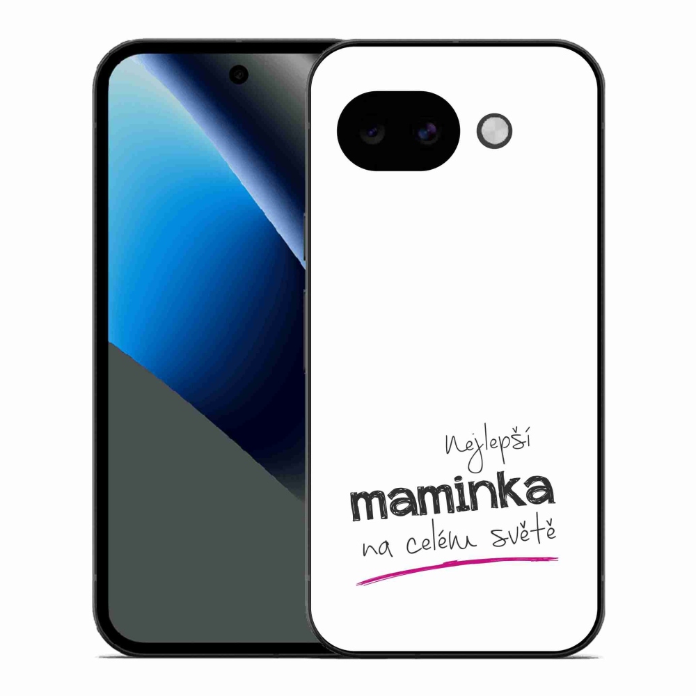 Gelový kryt mmCase na Google Pixel 10a - nejlepší maminka 4 bílé pozadí