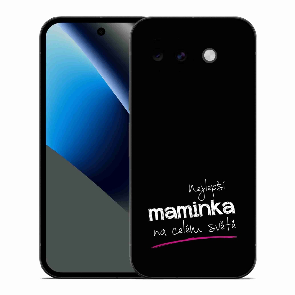Gelový kryt mmCase na Google Pixel 10a - nejlepší maminka 4 černé pozadí