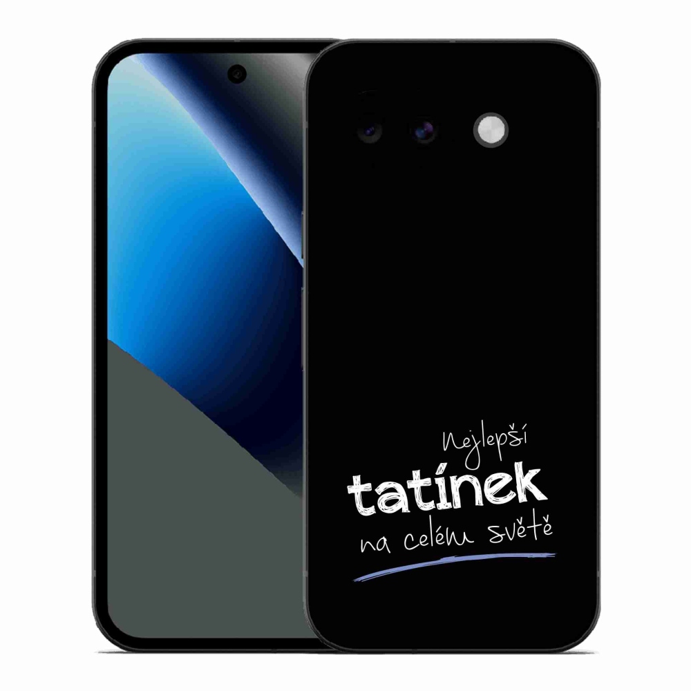 Gelový kryt mmCase na Google Pixel 10a - nejlepší tatínek 4 černé pozadí