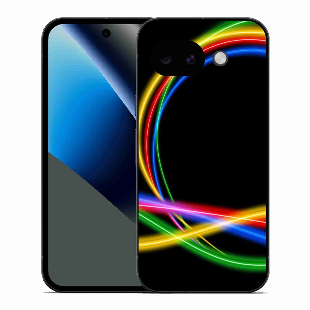 Gelový kryt mmCase na Google Pixel 10a - neonové kruhy
