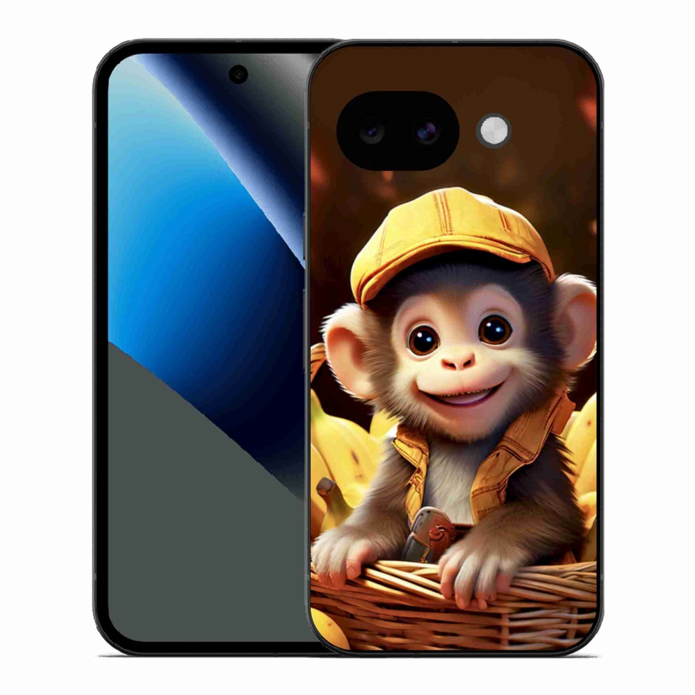 Gelový kryt mmCase na Google Pixel 10a - opice v košíku