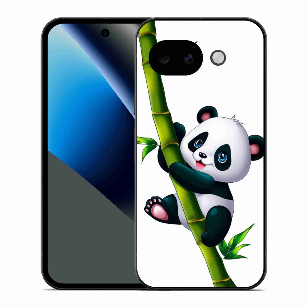 Gelový kryt mmCase na Google Pixel 10a - panda na bambusu
