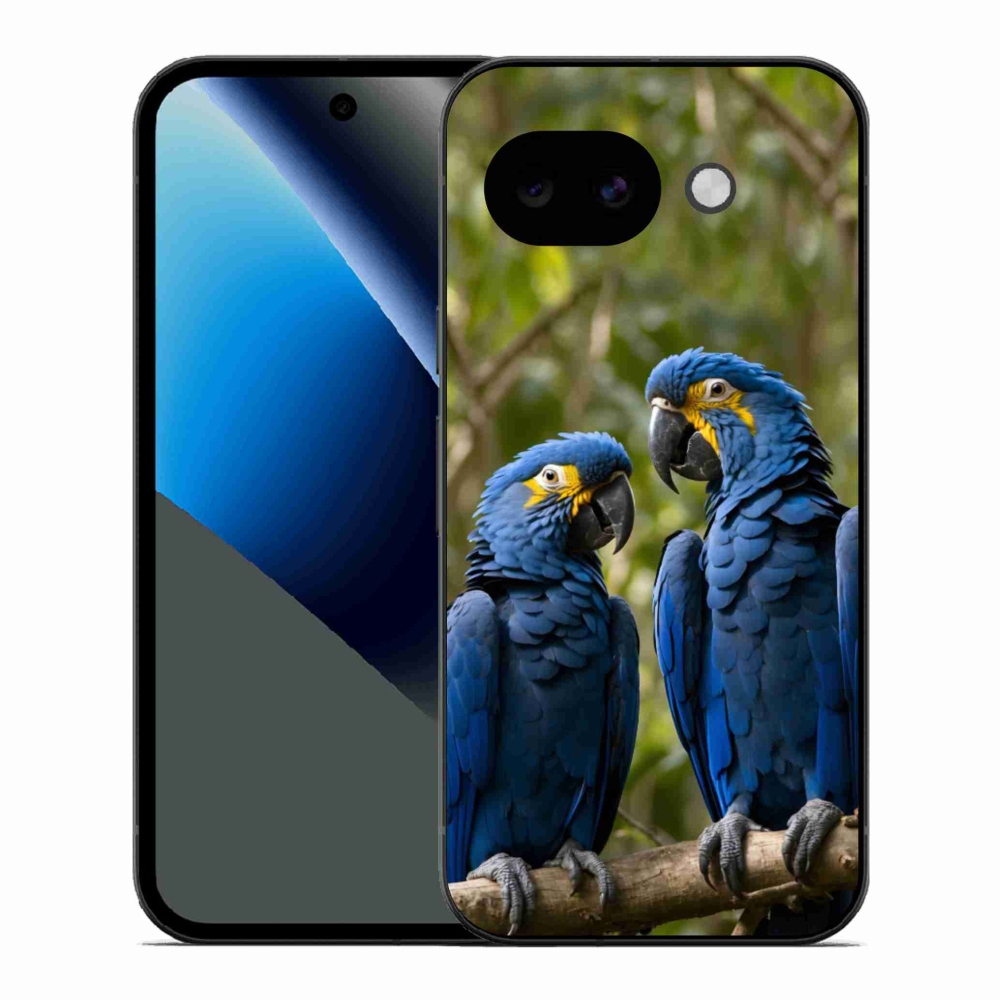 Gelový kryt mmCase na Google Pixel 10a - papouščí duo