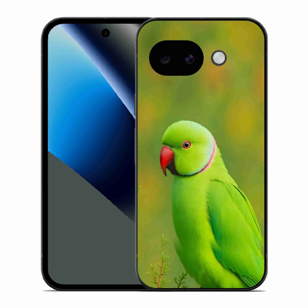 Gelový kryt mmCase na Google Pixel 10a - papoušek alexandr 2
