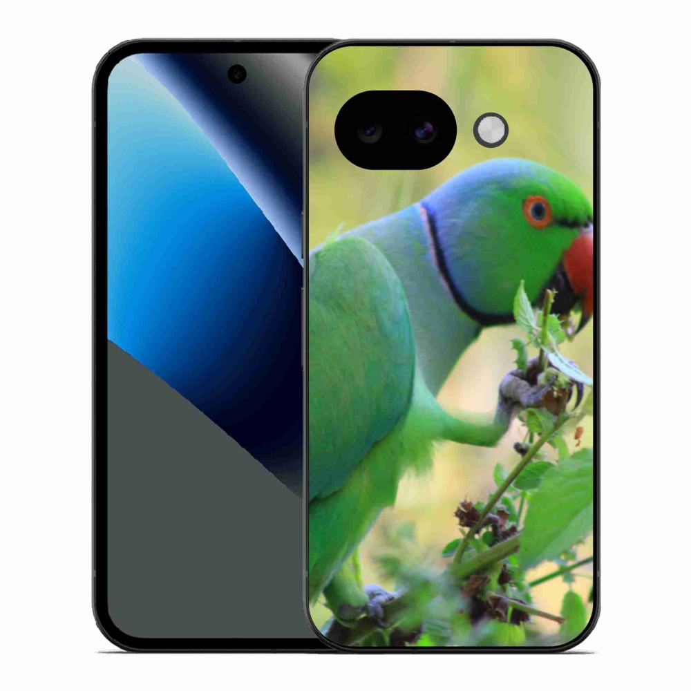 Gelový kryt mmCase na Google Pixel 10a - papoušek alexandr