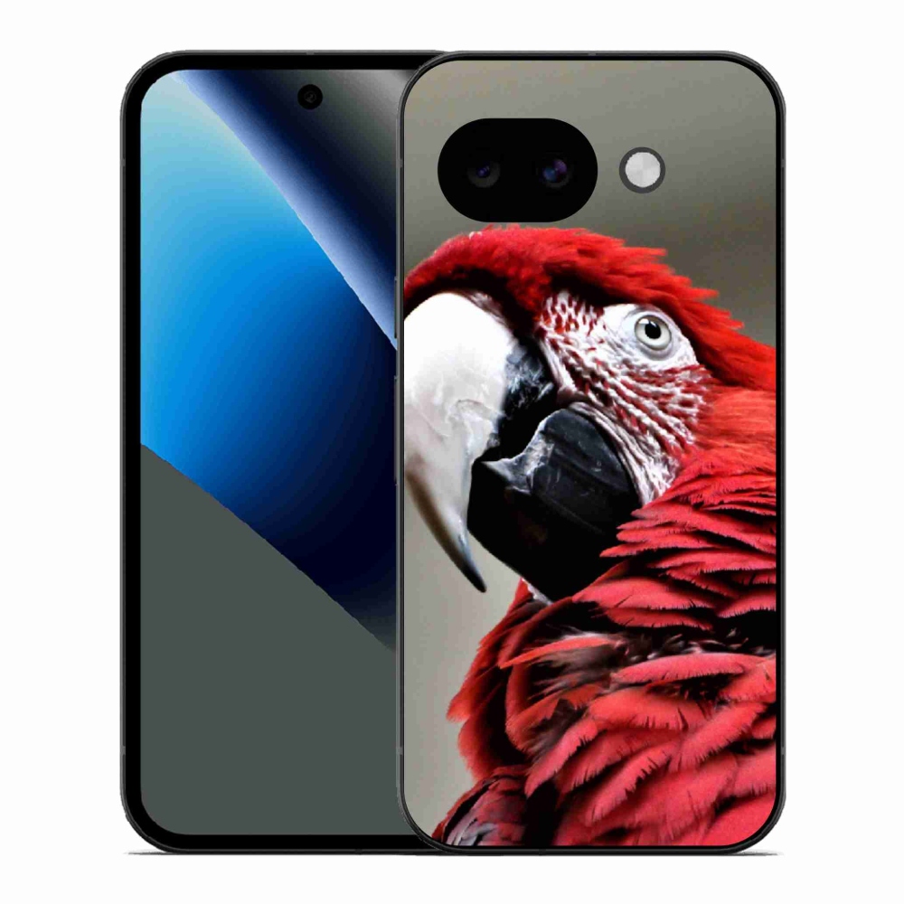 Gelový kryt mmCase na Google Pixel 10a - papoušek ara červený