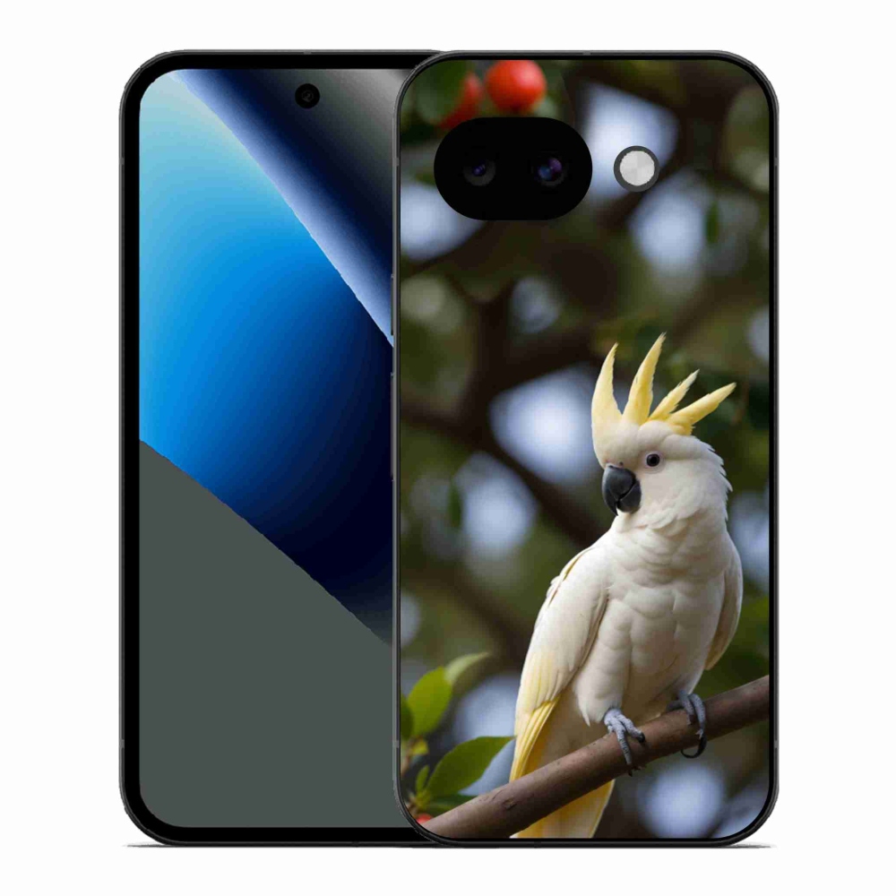 Gelový kryt mmCase na Google Pixel 10a - papoušek kakadu 3