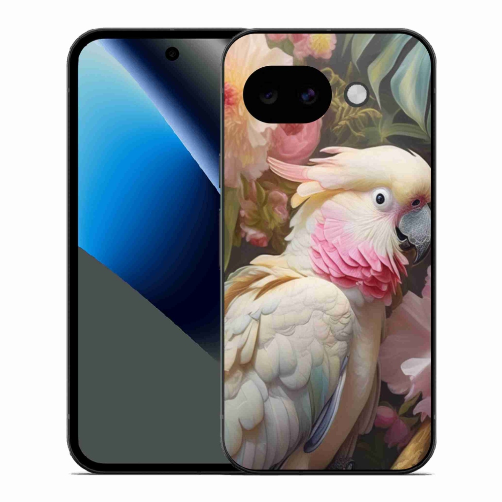 Gelový kryt mmCase na Google Pixel 10a - papoušek kakadu růžový 2